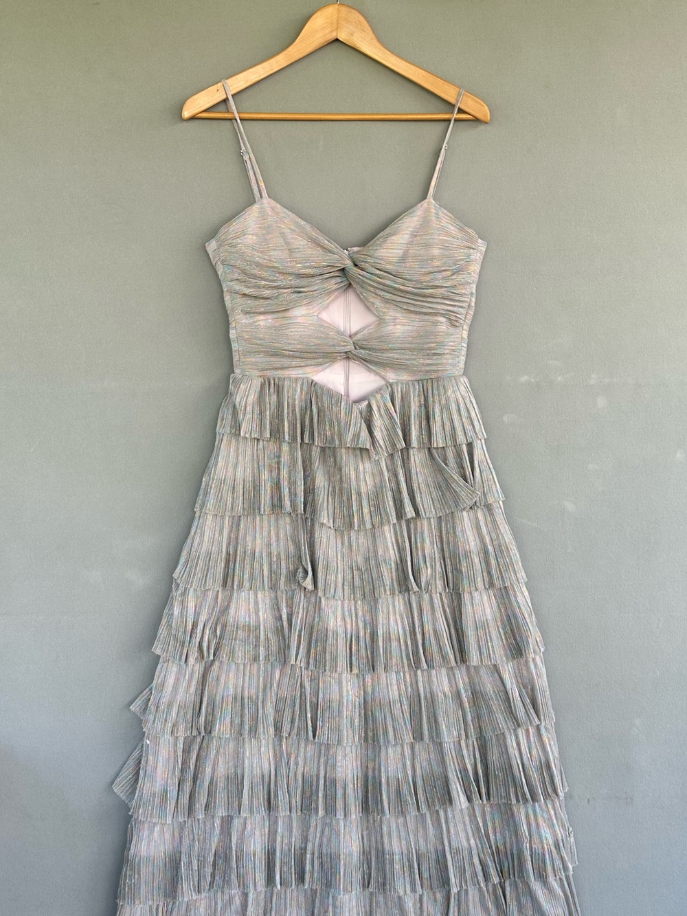 Gianni Binni dress ruffle maxi size 8 - Picture 4 of 8